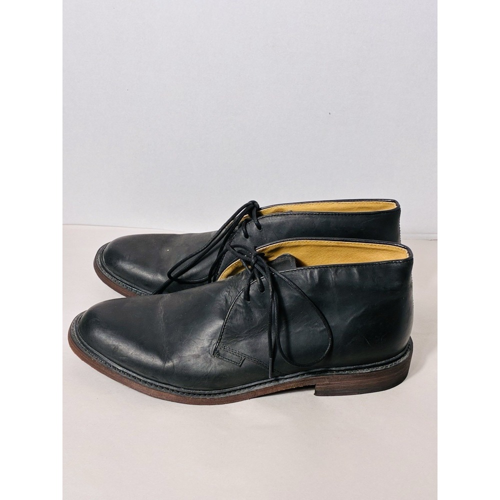 NEW! Frye Chukka Boots Men's 10.5 Black Leather Desert Lace Up Ankle Hipster